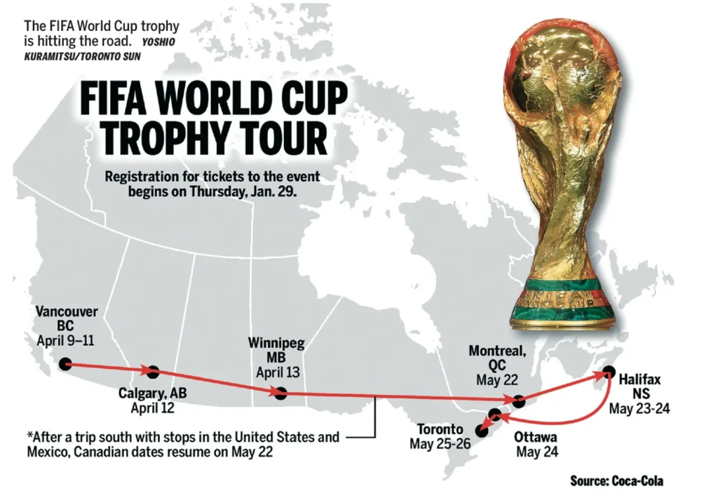 FIFA World Cup Trophy Tour Stops in Winnipeg, Canada