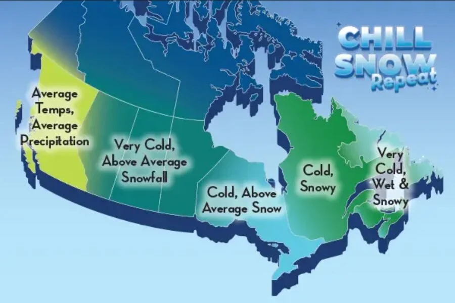 Snow and Rainfall Forecast Across Parts of Canada