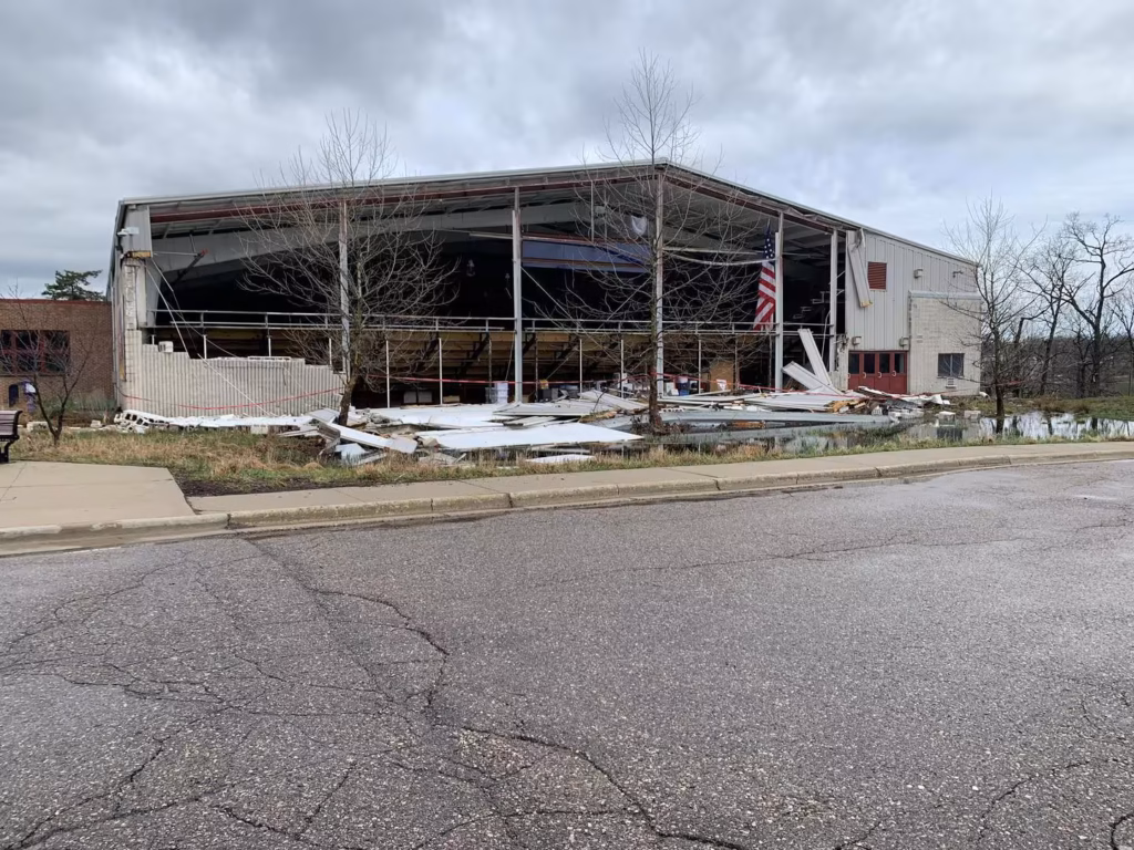 Thunderstorms Rip Through Michigan, Damage Ice Arenas